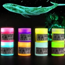 50ml Peintures acryliques fluorescentes, 8 couleurs de peinture acrylique, pigments riches Peintures néon, peintures pour l'art et l'artisanat pour les artistes, les adultes et les débutants Rentrée scolaire, Rentrée scolaire, Fournitures scolaires