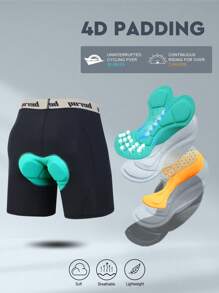 BEROY Boyfriend Style Men's Cycling Underwear 4D Padded Bike Shorts Gel Padding Mountain Biking Bicycle MTB Liner Lightweight Bicycle Gear - Black - View 2