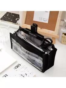 För LABUBU, Tillbaka till skolan pappersvaror stor kapacitet 6-lagers pennfodral, enfärgat stor kapacitet pennfodral flerskiktat pennfodral enfärgat pennfodral stor kapacitet pennfodral förvaringsverktyg förvaringsväska, sött pennfodral pappersvaror - En storlek passar alla - Visa 3