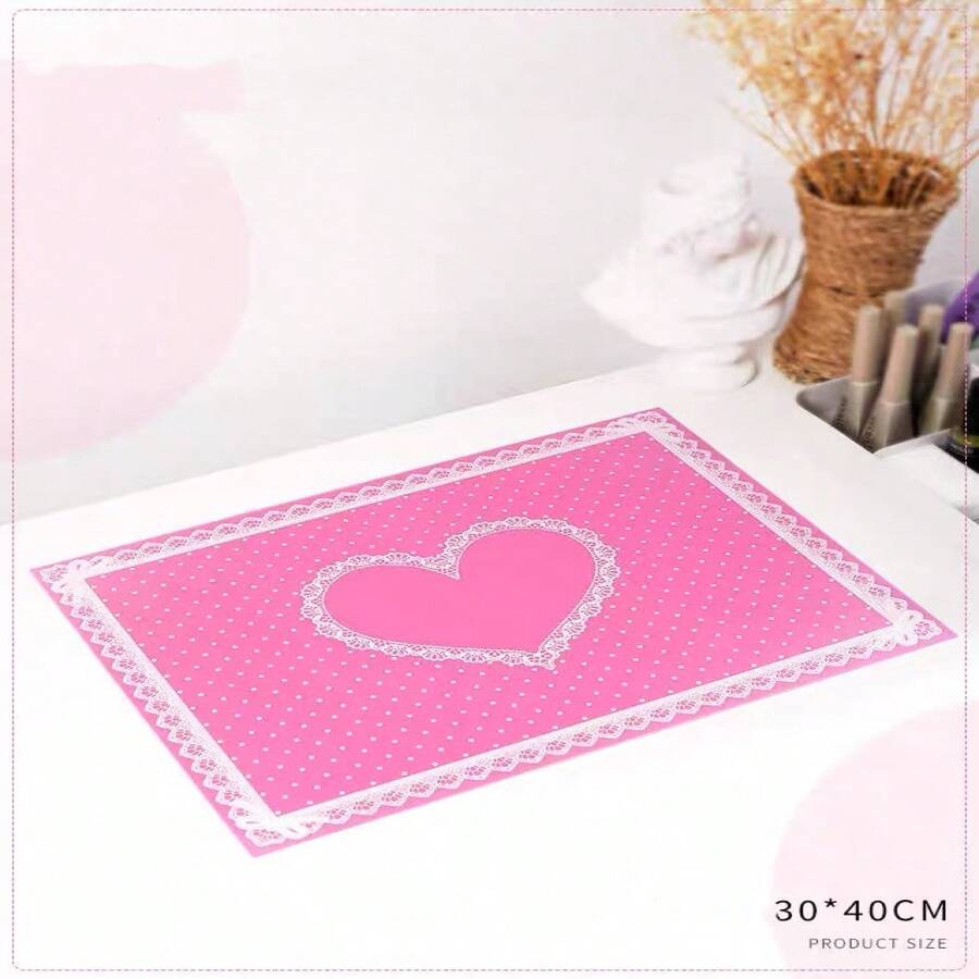 Tapete de silicon para uñas. - Rosa - Ver 1