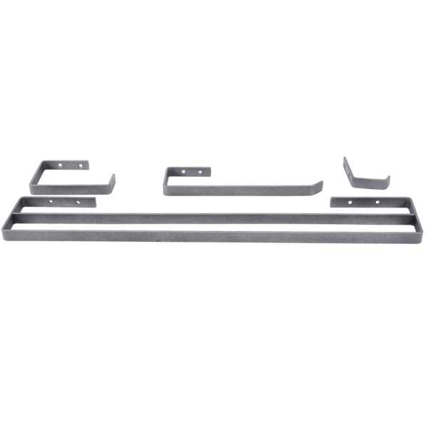 Kit Acessórios para Banheiro Aço Preto Metalizado