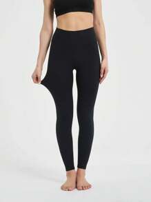 Three Piece Set Women's High-Waisted Soft Yoga Pants Solid Color Fashion All Seasons Leggings - 3001 - Xem 2