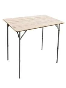 Buffalo Tools FFBAT40 39.35 X 25.5 In. Adjustable Height Folding Bamboo Table With Carry Bag, Brown - 彩色 - 查看 1