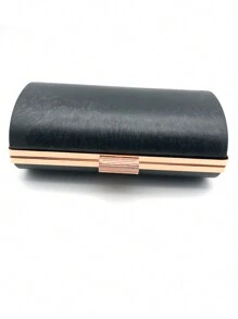 DIY Evening Bag Accessories Semi-Products Rose Gold Color Purse Metal Frame With Plastic Shell - Rusty Rose - View 5