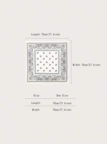 1 Stück Paisley Muster Bandana Schal für Damen, Seidiger Stoff Kopftuch, Halstuch für den täglichen Gebrauch - Verschiedenfarbig - Übersicht 5