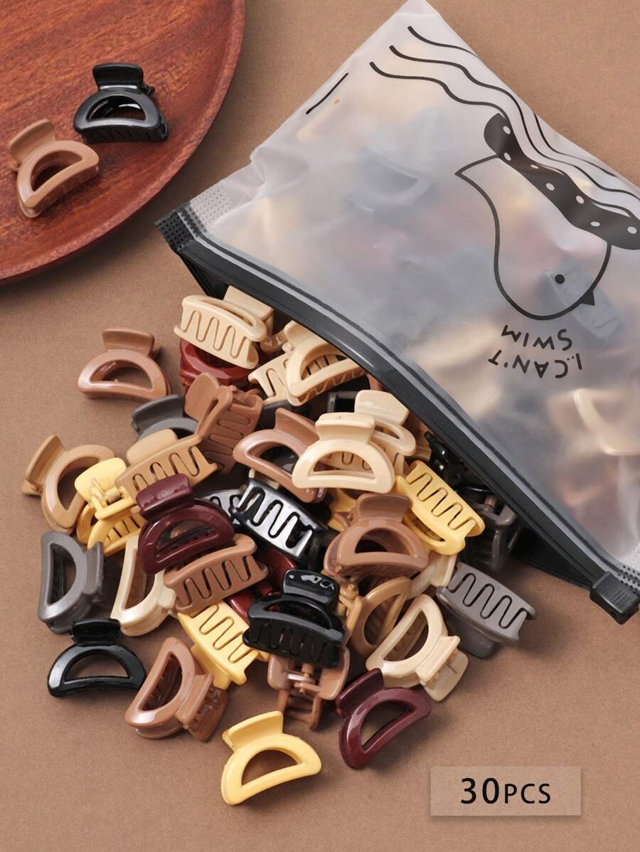 30 chiếc kẹp tóc nhỏ màu Mocha 2,5cm cho nữ, kẹp tóc mái - Nhiều màu - Xem 1