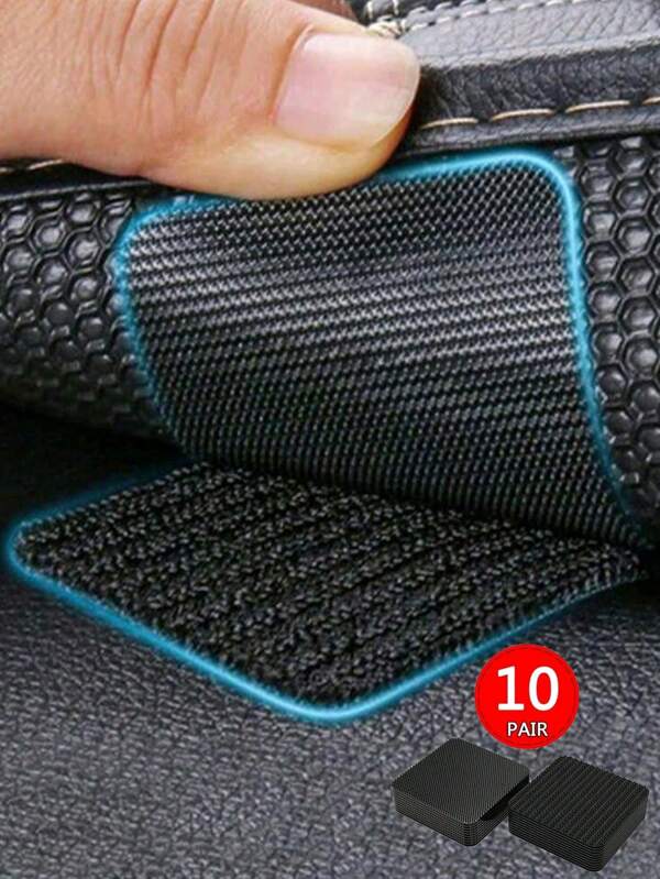10pcs/20pcs/40pcs Strong Adhesive Hook And Loop Car Foot Pad Holder Sofa Bed Sheet Invisible Patch Light Avoidance Pad Double-Sided Adhesive Patch