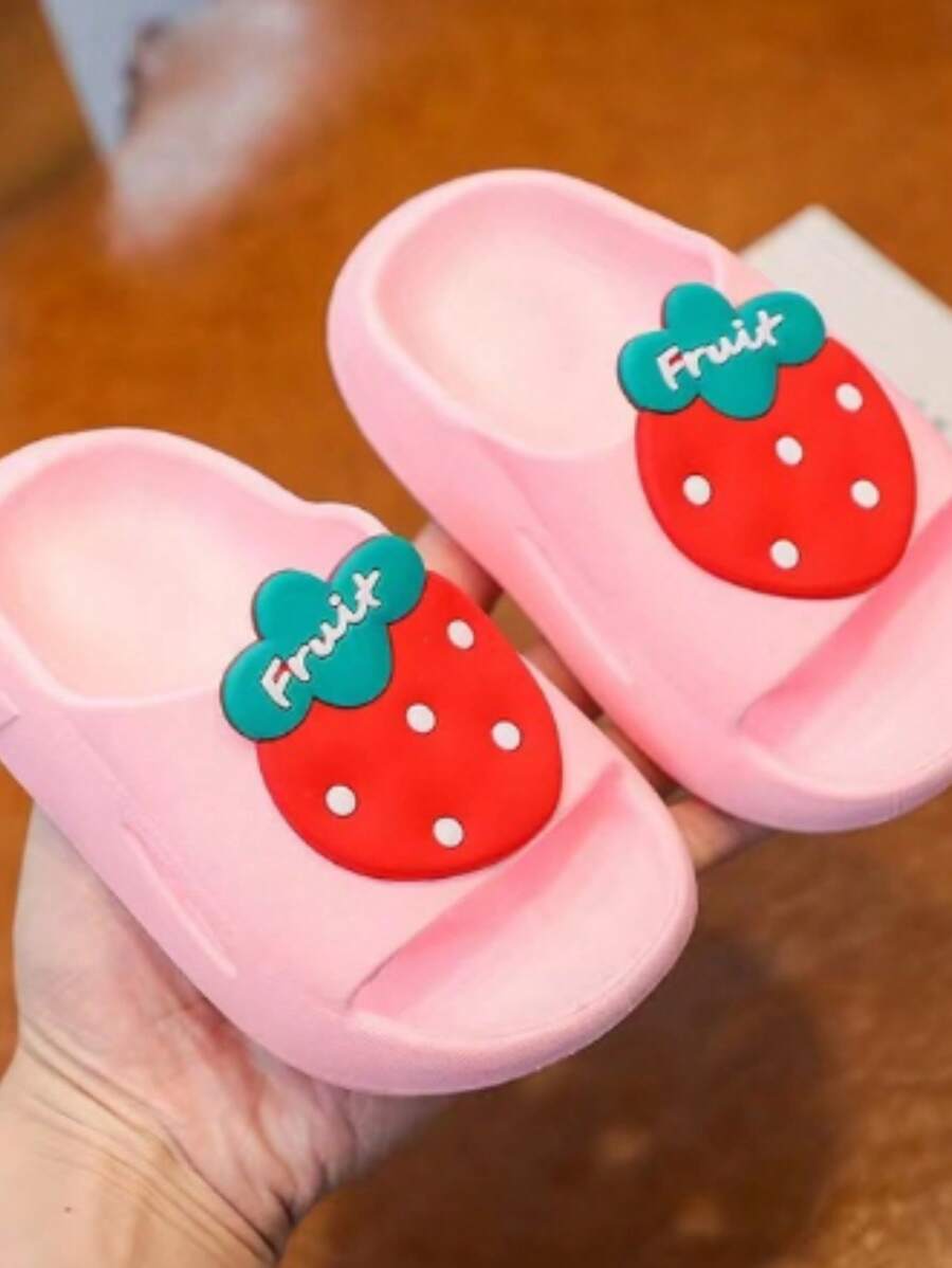 Cloud Flip Flop Fruit Slide Children's Youth Fashion Girl - Hồng - Xem 1