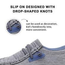 Boys Loafers Slip On Shoes Girls Casual Walking Shoes (Toddler/Little Kid/Big Kid) - Grey - View 4