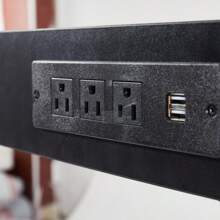 Height Adjustable Computer Tower Stand, 2-Tier ATX-Case CPU Holder Cart Under Desk Mobile PC Laptop Home Office Gaming Accessories W/Rolling Wheels - màu đen - Xem 7