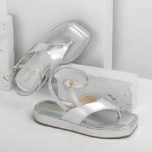 Women Platforms & Wedge Sandals - Plateado - Ver 1