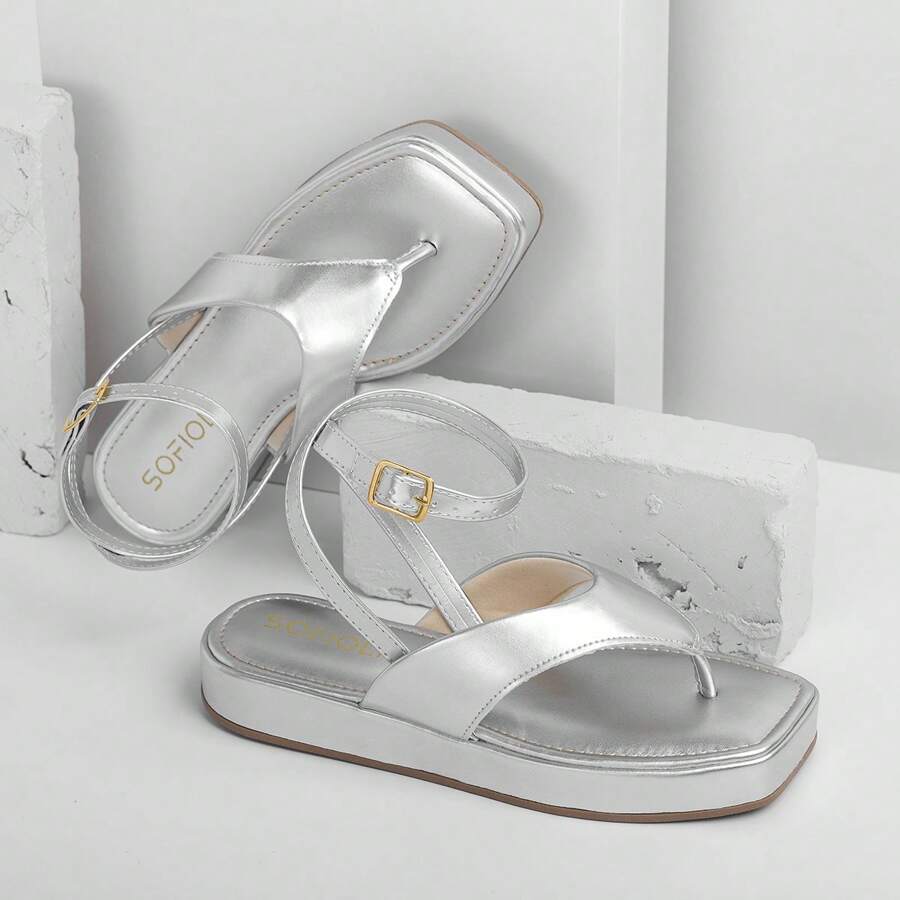Women Platforms & Wedge Sandals - Plateado - Ver 1