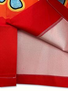 4-Way Stretch 3D Printed Shirt, Blue & Red Flame Design, Casual For Men - 彩色 - 查看 5