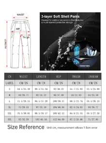 TECTOP 女式雪裤保暖内衬徒步冬季拉链保暖防水防风户外保暖冬季裤子带口袋，抓绒 - 黑色 - 查看 2