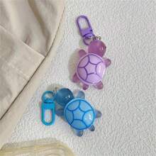 1 pièce Porte-clés lumineux et coloré en forme de tortue de mer, pendentif de sac pour amis et couples, accessoires de voiture, breloque de sac, accessoires de sac avec porte-badge, idées de cadeaux de Noël gothiques mignons Y2K pour l'école