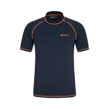 Mountain Warehouse Mens UV Protection Rash Top (Navy) - Navy Blue - View 1