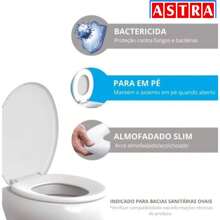 Astra Slim Cushioned Seat White Beige Gray Black - TRẮNG - Xem 3