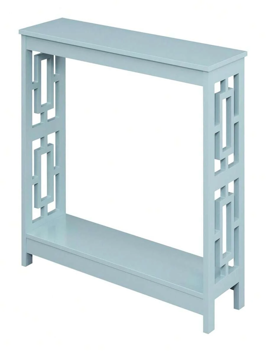Convenience Concepts 203299SF Town Square Console Table With Shelf - Sea Foam Blue - 彩色 - 查看 1