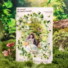 20 Stücke/Packung Vintage Wald Thema Sticker, kreative ästhetische Dekoration, DIY Scrapbooking Bastelmaterial, Urlaubsgeschenk, personalisierter Planer Schulsachen