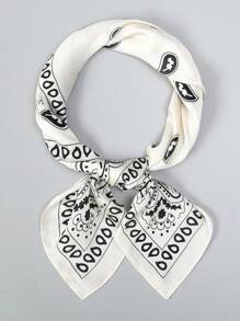 1 Stück Paisley Muster Bandana Schal für Damen, Seidiger Stoff Kopftuch, Halstuch für den täglichen Gebrauch - Verschiedenfarbig - Übersicht 4