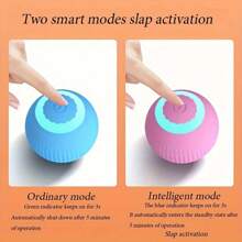 Pelota automática de juguete para gato, pelota rodante para gatos, pelota saltarina resistente a mordeduras y automática para gatos y gatitos para divertirse y hacer ejercicio - Azul - Ver 5