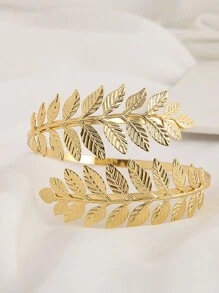 1pc Fashionable Leaf Shaped Armband, Suitable For Spring And Summer Wear - Leaves - View 7