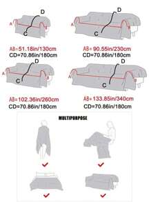 北欧风格沙发垫套，皮革沙发套，防滑座垫，适合所有季节 - 黑與白 - 查看 6