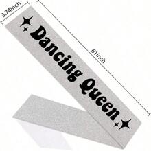 2pcs Sparkling Dance Queen Party Decoration Single Disco Ball Banner With Silver Ribbon - Multicolor - View 9