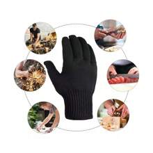 Par Guantes Proteccion Anticorte Hilo Acero Inoxidable, 1 Par De Guantes Resistentes A Cortes De Malla De Acero Inoxidable, Guante De Malla Metálica Para Carnicero, Para Cortar Carne, Procesamiento De Alimentos, Afilar Cuchillos, Descascarar Ostras - Negro - Ver 2