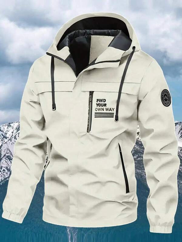 Herren Outdoor Sport langanhaltend winddichte und wasserdichte Jacke