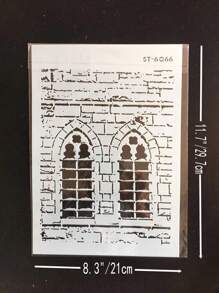 1pc White Plastic A4 Size Window Painting Template