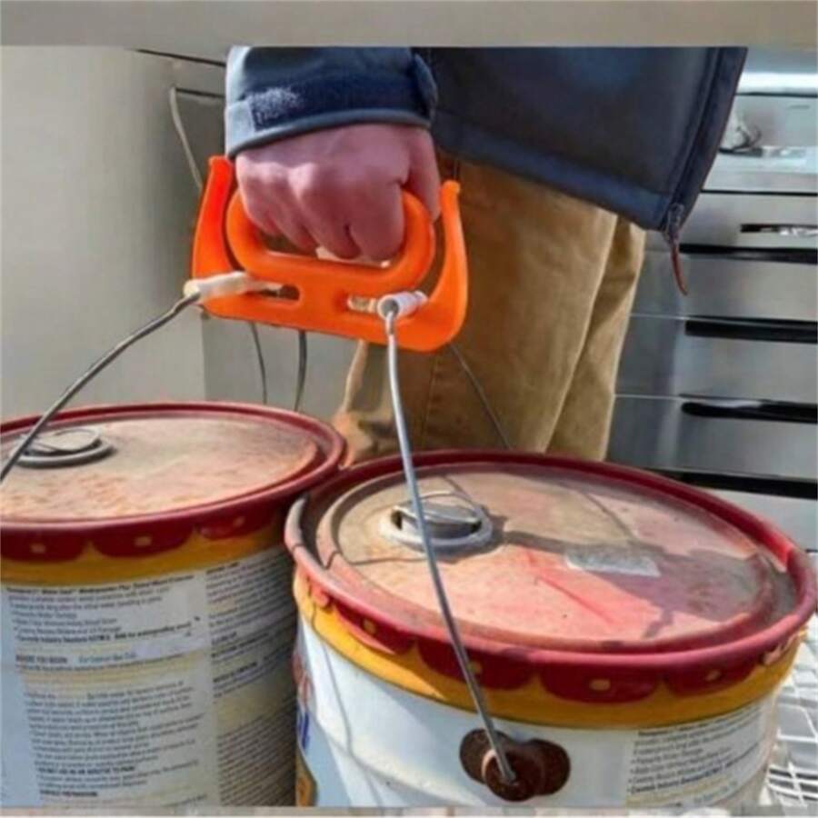 1 Pc Grocery Bag Handle Rack Carrying Shopping Bag 5 Gallon Bucket Paint Can Durable Heavy Duty Handle Rack In Stock - one-size - View 1