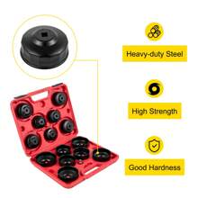 Oil Filter Socket Set 14 Pcs Oil Filter Wrench Set Sturdy Steel Oil Filter Socket 38 Oil Filter Socket Low Profile Oil Filter Socket Set For Easy Access Oil Filter Wrench Cap Set With Ca