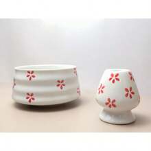 4 件套日式抹茶茶具套装带工具架，包括碗、搅拌器、勺子，是仪式的绝佳礼物，传统日式装饰，抹茶套装回到学校