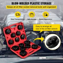 Oil Filter Socket Set 14 Pcs Oil Filter Wrench Set Sturdy Steel Oil Filter Socket 38 Oil Filter Socket Low Profile Oil Filter Socket Set For Easy Access Oil Filter Wrench Cap Set With Ca