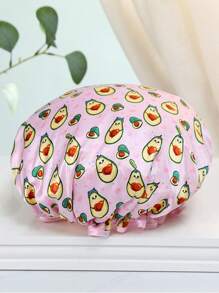 1pc Elastic Waterproof Shower Cap, Double Layer Cute Shower Cap For Kids, Waterproof - Multicolor - View 11