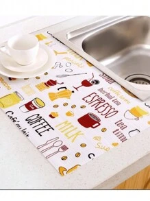 1pc Drawer Liner Paper, Moisture-Proof Wardrobe Shoe Cabinet Mat Anti-Dust Anti-Oil Sticker - Multicolor - View 4