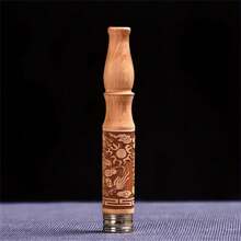 Handmade Wooden Smoking Pipe With Detachable Filters, Intricate Carved Design - Durable Wooden Pipe For Personal Use, Unique Gift For Friends And Family - Multicolor - View 4
