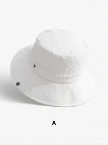 1 件男女通用宽边渔夫帽，可调节简约百搭男女太阳帽，适合旅行、徒步旅行、露营等户外活动 - 彩色 - 查看 5