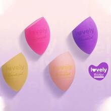 Kit 04 Super Soft Makeup Sponges Beveled Lovely Face Beautiful - 彩色 - 查看 2