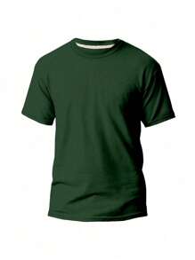 Kit 3 Plain Basic T-Shirt 100% Cotton Thread 30.1 Men's Unisex Breathable Reinforced Costume Fast Shipping!! - màu đen - Xem 4