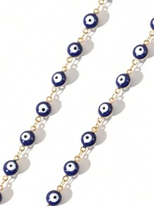 1 件时尚个性化魔鬼眼金属眼镜链，中性风格眼镜，眼镜链，太阳镜链，老花镜链，悬挂防滑，防丢失眼镜链，面罩固定器，学校 - 多色 - 查看 4