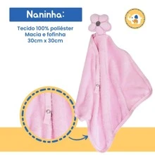 Gift Kit Baby Naninha And Soft Blanket 2 Pieces Girl Flowers - Màu Hồng baby - Xem 7
