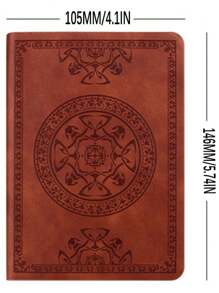 The 140-Page Retro Style Pu Leather Notebook Office Executive Ideal Stationery Gift For Writers And Journalists With Classic Patterned Elegant Diaries Back To School