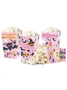 4 nuevas cajas de palomitas con hebillas de terror de Halloween, decoraciones para fiestas (estilo aleatorio) - Multicolor - Ver 5