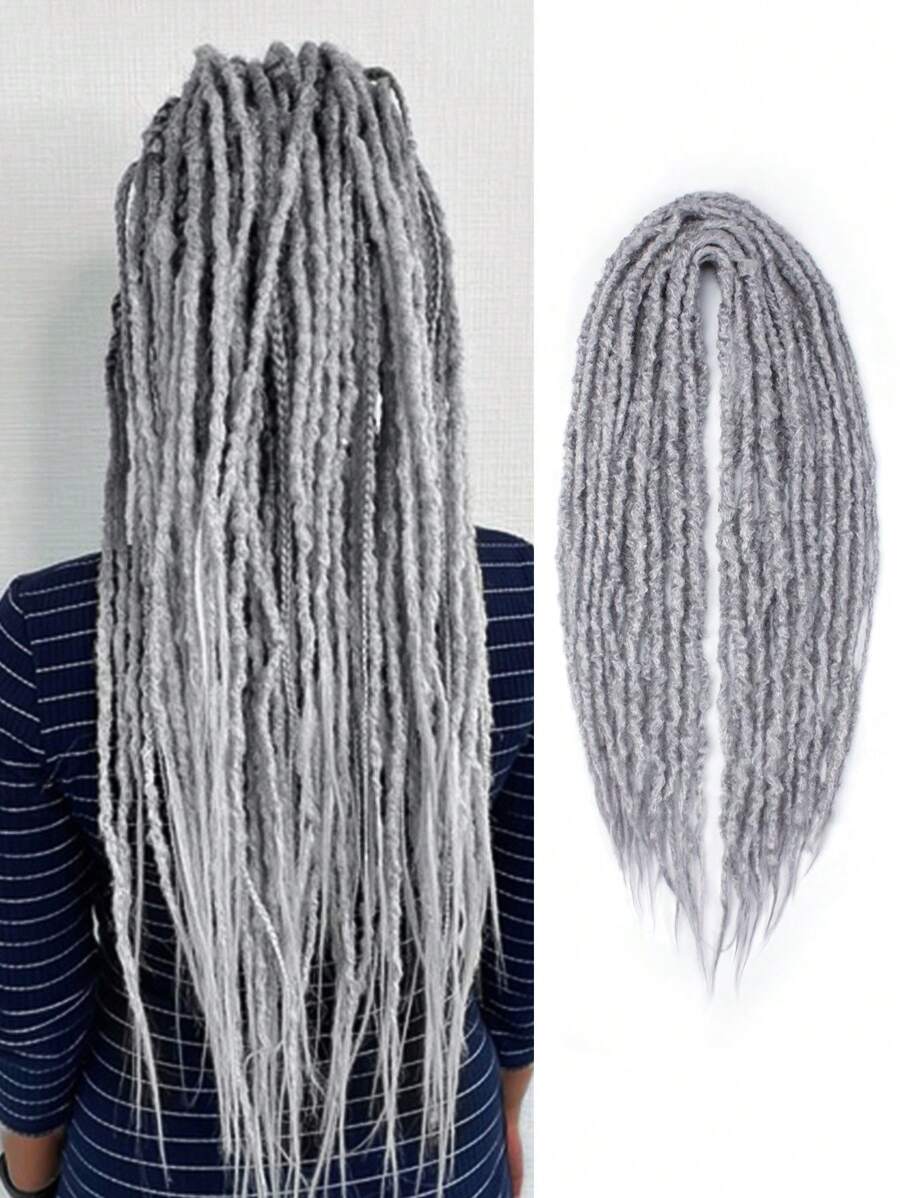 22in DE Textured Dreadlock Extensions Synthetic Doublr Ended Dreads
