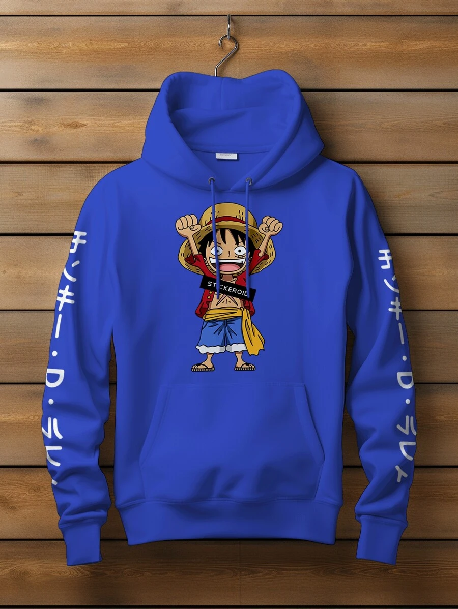 One Piece Pirate  Anime Celebration Sweatshirt - 寶藍色 - 查看 1