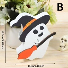 1pc Creative White Cute Ghost Decor For Halloween Home Ornament - Multicolor - View 9