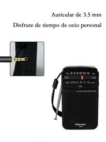 Radio Antigua AM/FM Reproductor de altavoz portátil Radio de gran capacidad compacta, regalos populares para ancianos, - Multicolor - Ver 6