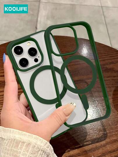 Koolife 1 件装亚克力磁性无线充电防摔超薄糖果色 TPU 保险杠手机保护壳适用于 17 ProMax/17/17 Pro/17 Air/16/16 ProMax/16 Pro/16/15/15 Pro/15 ProMax/15 Plus/14/13/12/11